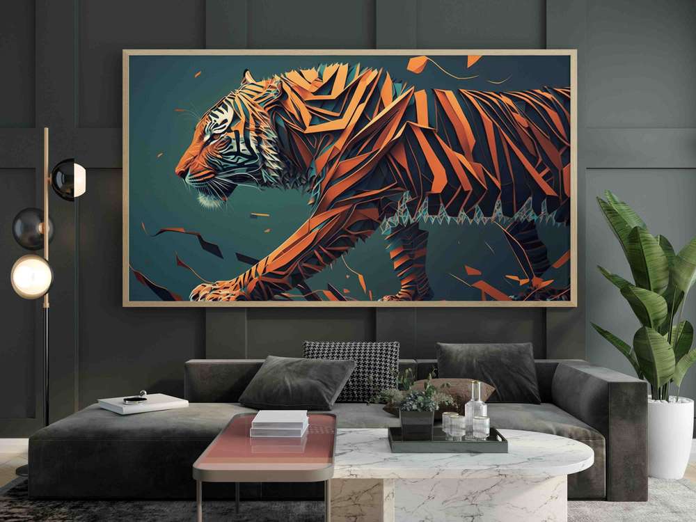 picture of a tiger in the interior